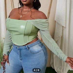 Mint Green SHEIN shirt from Les Do Makeup Collab